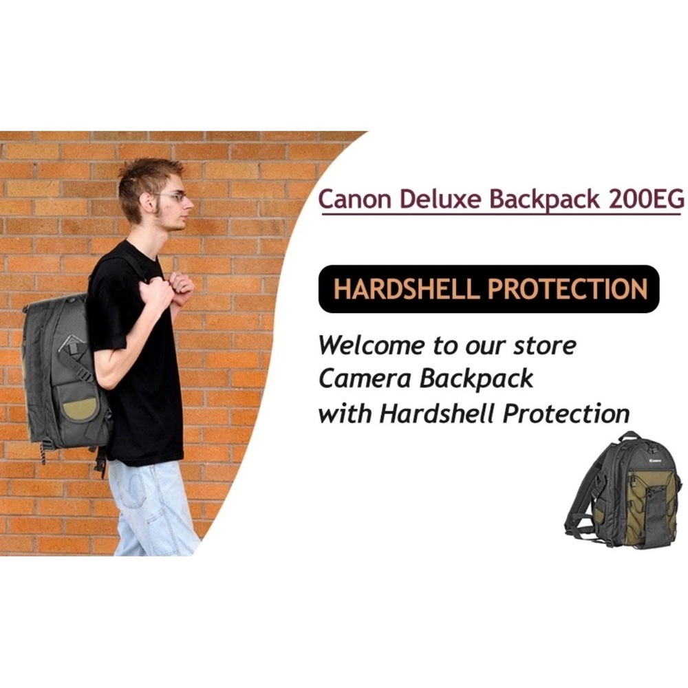 Canon | Deluxe Backpack 200EG Rugged Camera Lens Bag Black - Picture 12 of 13